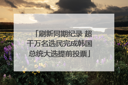 刷新同期纪录 超千万名选民完成韩国总统大选提前投票