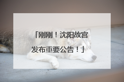 刚刚！沈阳故宫发布重要公告！