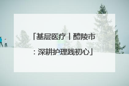 基层医疗丨醴陵市：深耕护理践初心