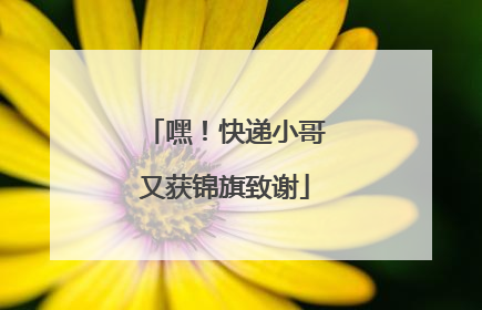 嘿！快递小哥又获锦旗致谢