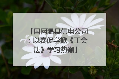 国网温县供电公司：以赛促学掀《工会法》学习热潮