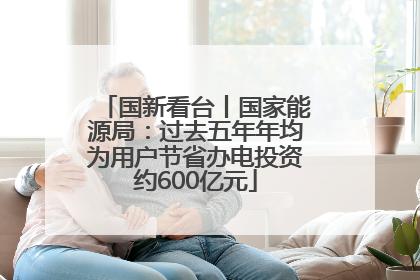 国新看台丨国家能源局：过去五年年均为用户节省办电投资约600亿元