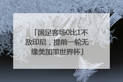 国足客场0比1不敌印尼，提前一轮无缘美加墨世界杯