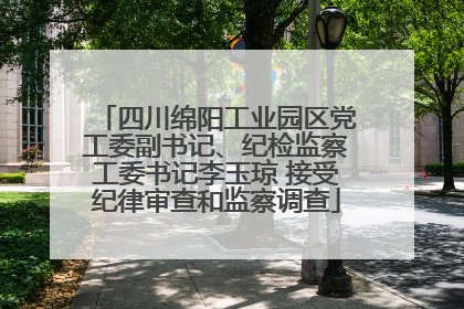 四川绵阳工业园区党工委副书记、纪检监察工委书记李玉琼 接受纪律审查和监察调查