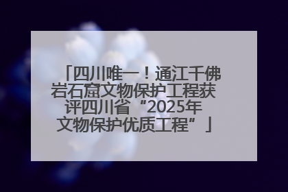 四川唯一！通江千佛岩石窟文物保护工程获评四川省“2025年文物保护优质工程”