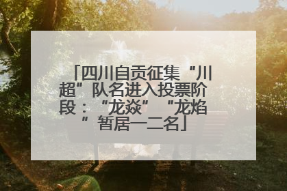 四川自贡征集“川超”队名进入投票阶段：“龙焱”“龙焰”暂居一二名