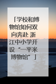 学校和博物馆如何双向奔赴 浙江中小学开设“一平米博物馆”