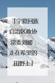 宁夏回族自治区政协常委刘媛：走在希望的田野上