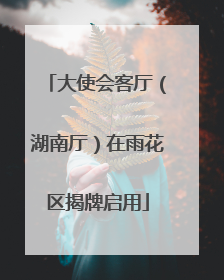 大使会客厅（湖南厅）在雨花区揭牌启用