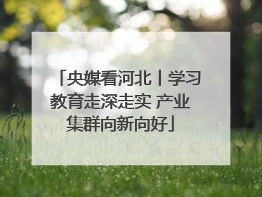 央媒看河北丨学习教育走深走实 产业集群向新向好