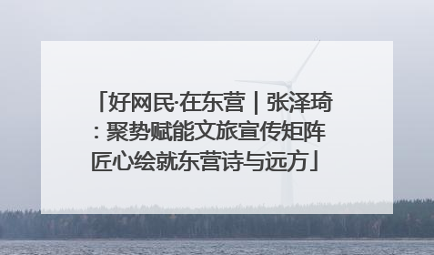 好网民·在东营｜张泽琦：聚势赋能文旅宣传矩阵 匠心绘就东营诗与远方