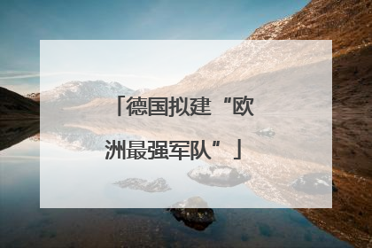 德国拟建“欧洲最强军队”
