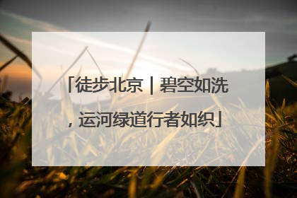 徒步北京｜碧空如洗，运河绿道行者如织
