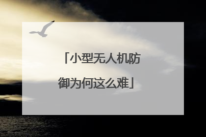 小型无人机防御为何这么难