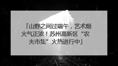 山野之间过端午，艺术烟火气正浓！苏州高新区“农夫市集”火热进行中