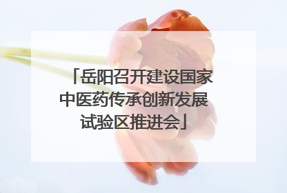 岳阳召开建设国家中医药传承创新发展试验区推进会