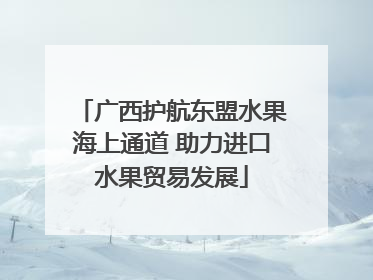 广西护航东盟水果海上通道 助力进口水果贸易发展