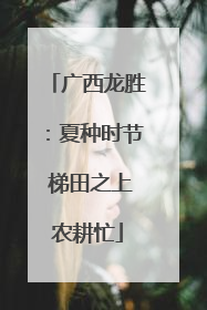 广西龙胜：夏种时节 梯田之上农耕忙