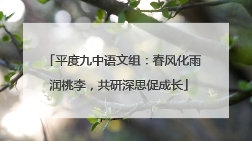 平度九中语文组：春风化雨润桃李，共研深思促成长