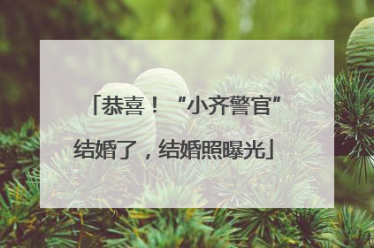 恭喜！“小齐警官”结婚了，结婚照曝光
