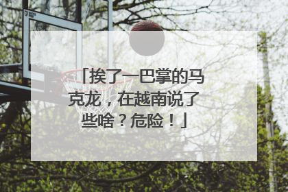 挨了一巴掌的马克龙，在越南说了些啥？危险！