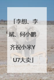 李想、李斌、何小鹏齐祝小米YU7大卖