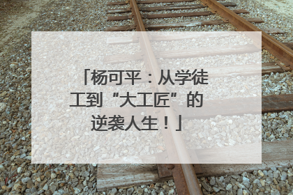 杨可平：从学徒工到“大工匠”的逆袭人生！