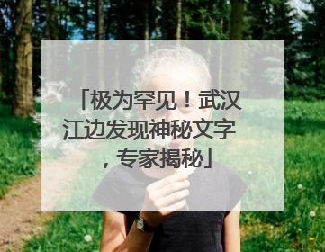 极为罕见！武汉江边发现神秘文字，专家揭秘