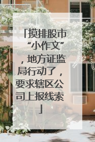 摸排股市“小作文”，地方证监局行动了，要求辖区公司上报线索