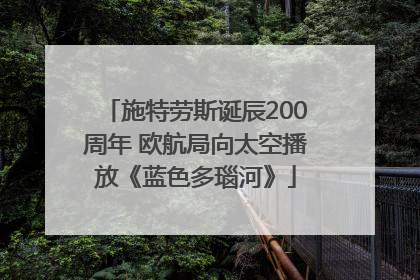 施特劳斯诞辰200周年 欧航局向太空播放《蓝色多瑙河》