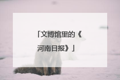 文博馆里的《河南日报》