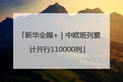 新华全媒+｜中欧班列累计开行110000列