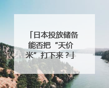 日本投放储备 能否把“天价米”打下来？
