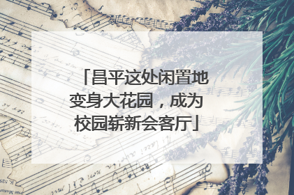 昌平这处闲置地变身大花园，成为校园崭新会客厅