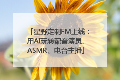 星野定制FM上线：用AI玩转配音演员、ASMR、电台主播