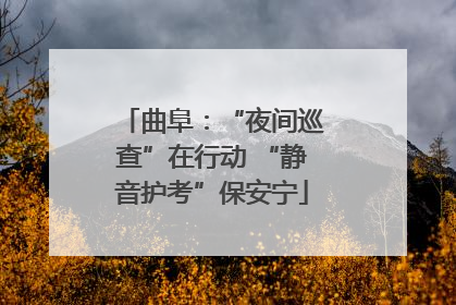 曲阜：“夜间巡查”在行动 “静音护考”保安宁