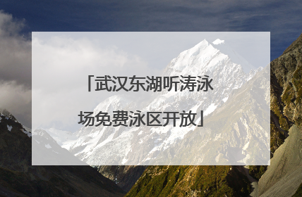 武汉东湖听涛泳场免费泳区开放