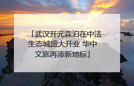 武汉开元森泊在中法生态城盛大开业 华中文旅再添新地标