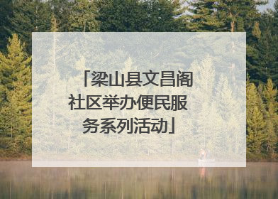 梁山县文昌阁社区举办便民服务系列活动