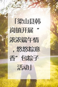 梁山县韩岗镇开展“浓浓端午情，悠悠粽意香”包粽子活动