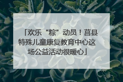 欢乐“粽”动员！莒县特殊儿童康复教育中心这场公益活动很暖心