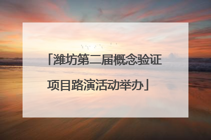 潍坊第二届概念验证项目路演活动举办
