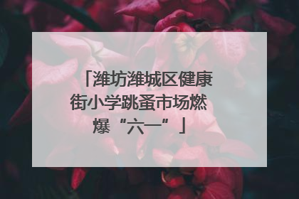 潍坊潍城区健康街小学跳蚤市场燃爆“六一”