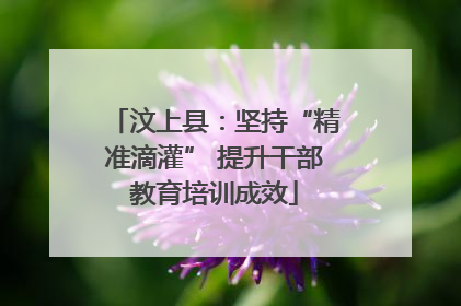 汶上县：坚持“精准滴灌” 提升干部教育培训成效