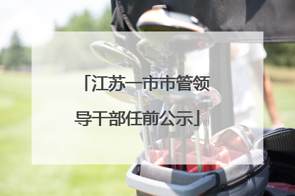 江苏一市市管领导干部任前公示