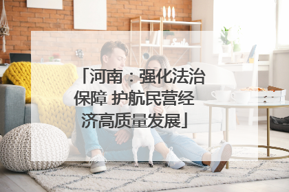 河南：强化法治保障 护航民营经济高质量发展
