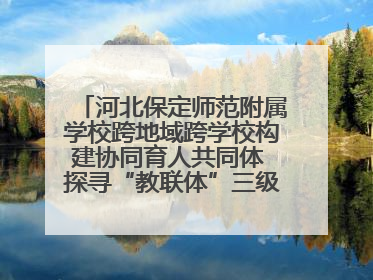 河北保定师范附属学校跨地域跨学校构建协同育人共同体 探寻“教联体”三级进阶之路