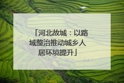 河北故城：以路域整治推动城乡人居环境提升