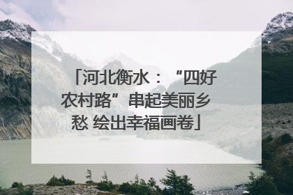 河北衡水：“四好农村路”串起美丽乡愁 绘出幸福画卷