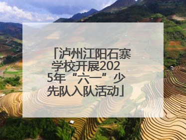 泸州江阳石寨学校开展2025年“六一”少先队入队活动